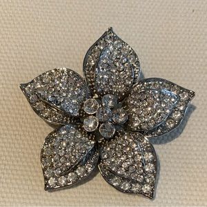 Rhinestone Flower Pin Brooch